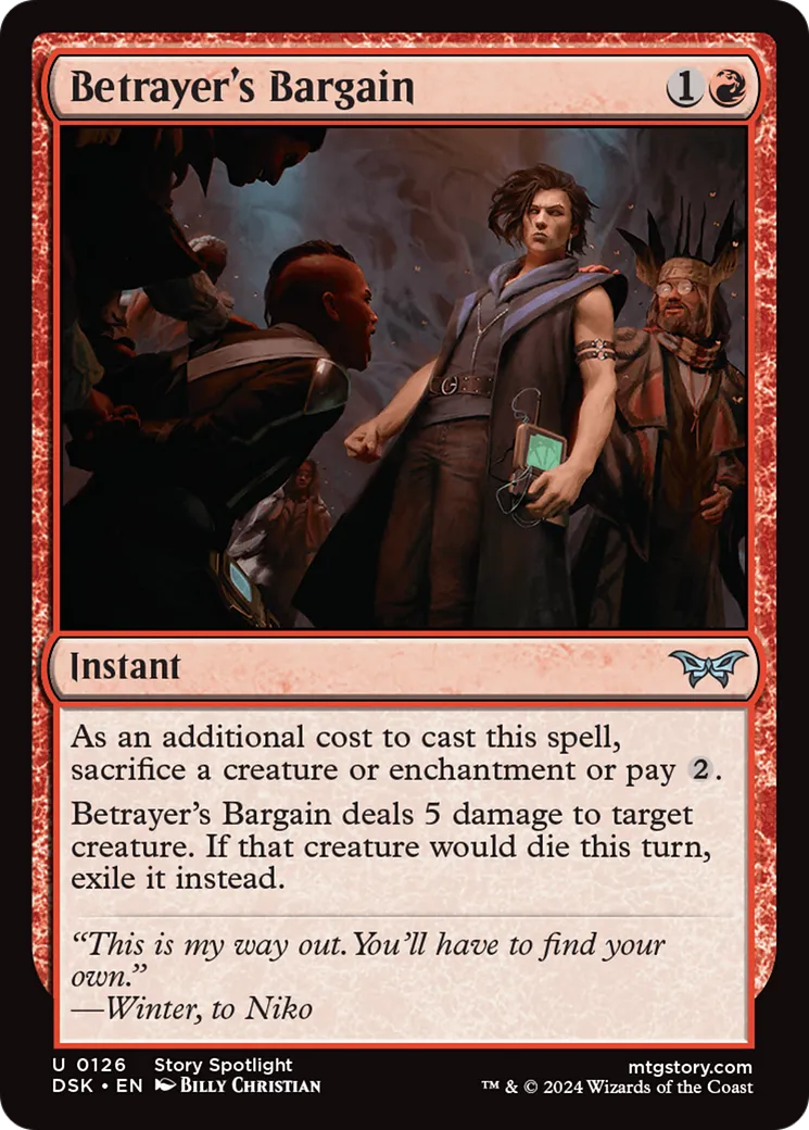 Betrayer's Bargain from Duskmourn: House of Horror - Magic: The Gathering