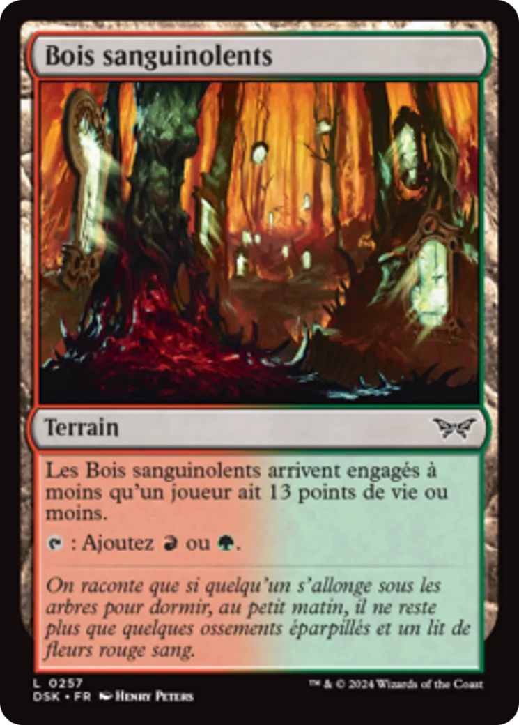 Bois sanguinolents — Duskmourn: House of Horror — Magic: The Gathering