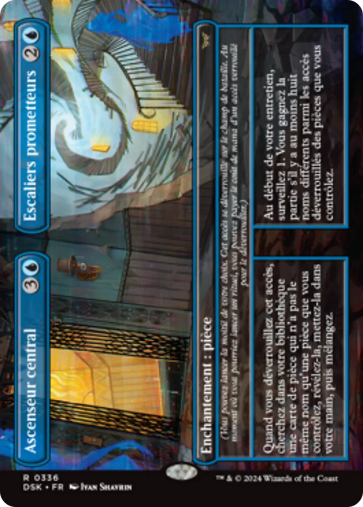 Ascenseur central // Escaliers prometteurs — Duskmourn: House of Horror — Magic: The Gathering