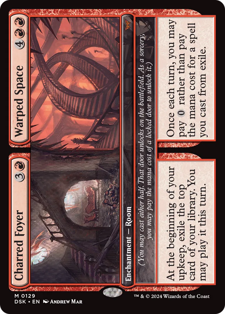 Charred Foyer // Warped Space — Duskmourn: House of Horror — Magic: The Gathering