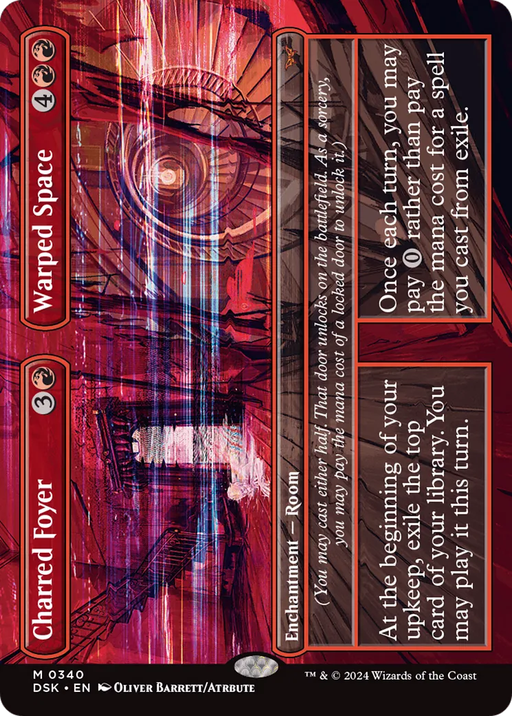 Charred Foyer // Warped Space from Duskmourn: House of Horror - Magic: The Gathering