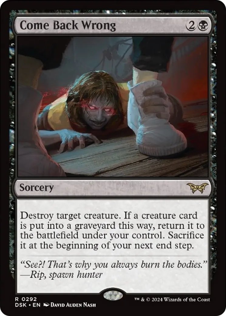 Come Back Wrong — Duskmourn: House of Horror — Magic: The Gathering