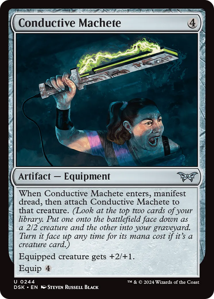 Conductive Machete from Duskmourn: House of Horror - Magic: The Gathering