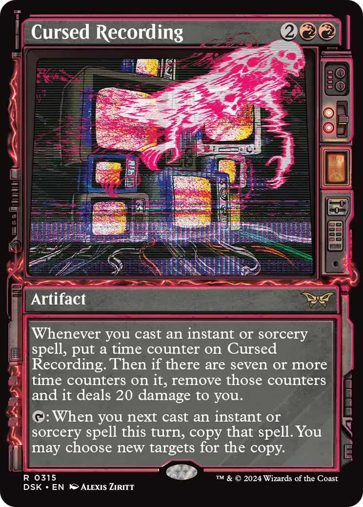 Enregistrement maudit — Duskmourn: House of Horror — Magic: The Gathering