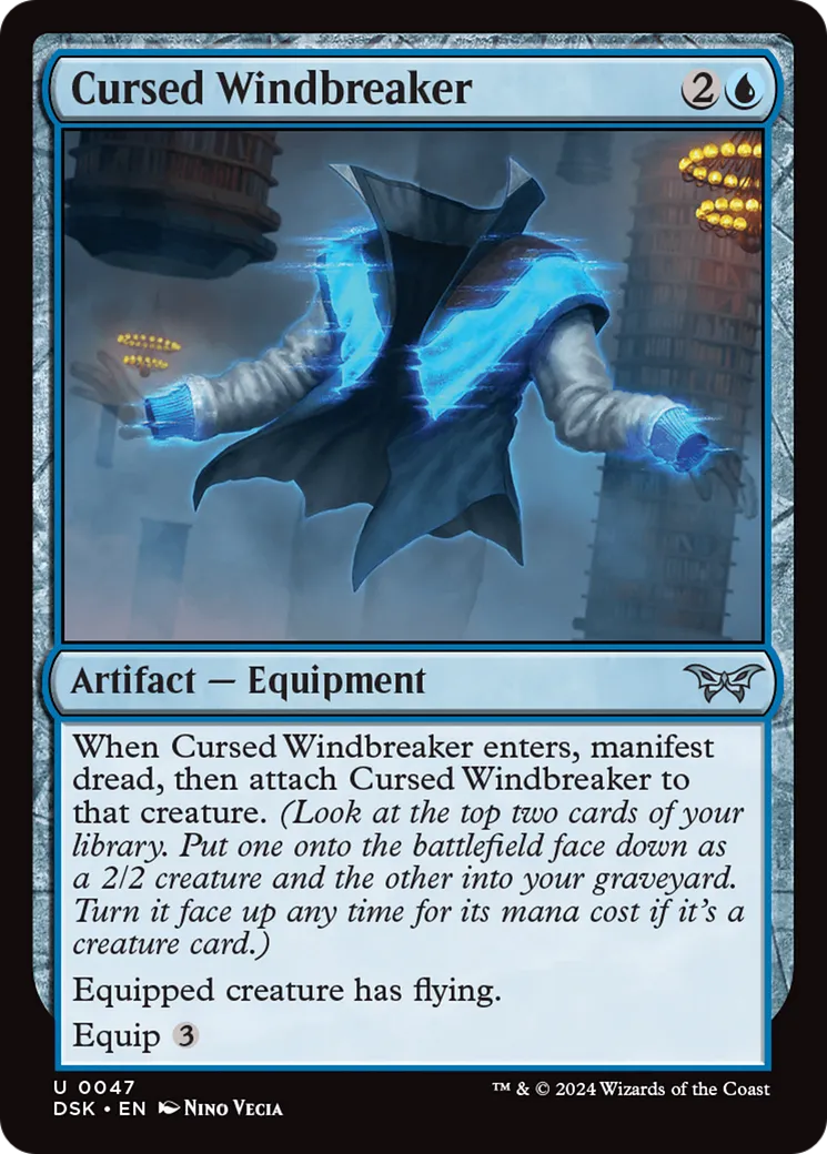 Cursed Windbreaker — Duskmourn: House of Horror — Magic: The Gathering
