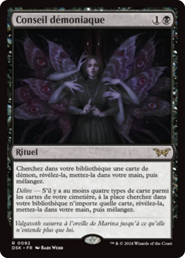 Conseil démoniaque — Duskmourn: House of Horror — Magic: The Gathering