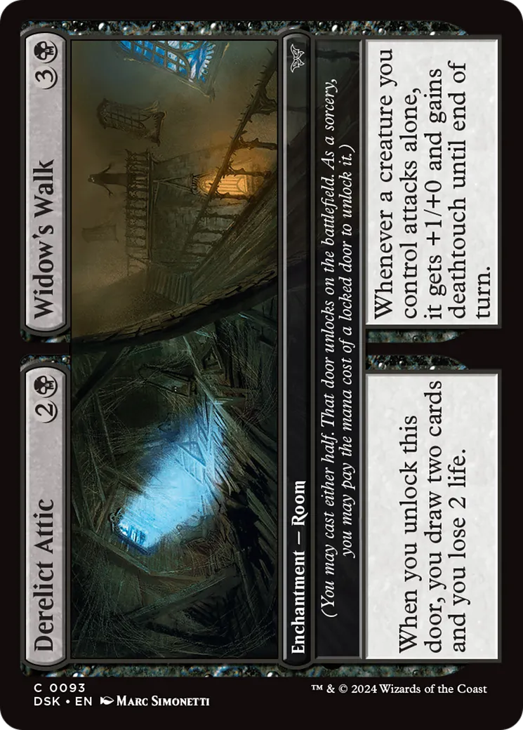 Derelict Attic // Widow's Walk — Duskmourn: House of Horror — Magic: The Gathering