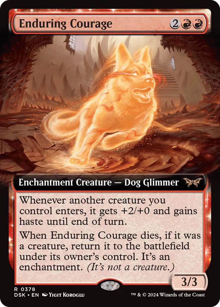 Enduring Courage from Duskmourn: House of Horror - Magic: The Gathering