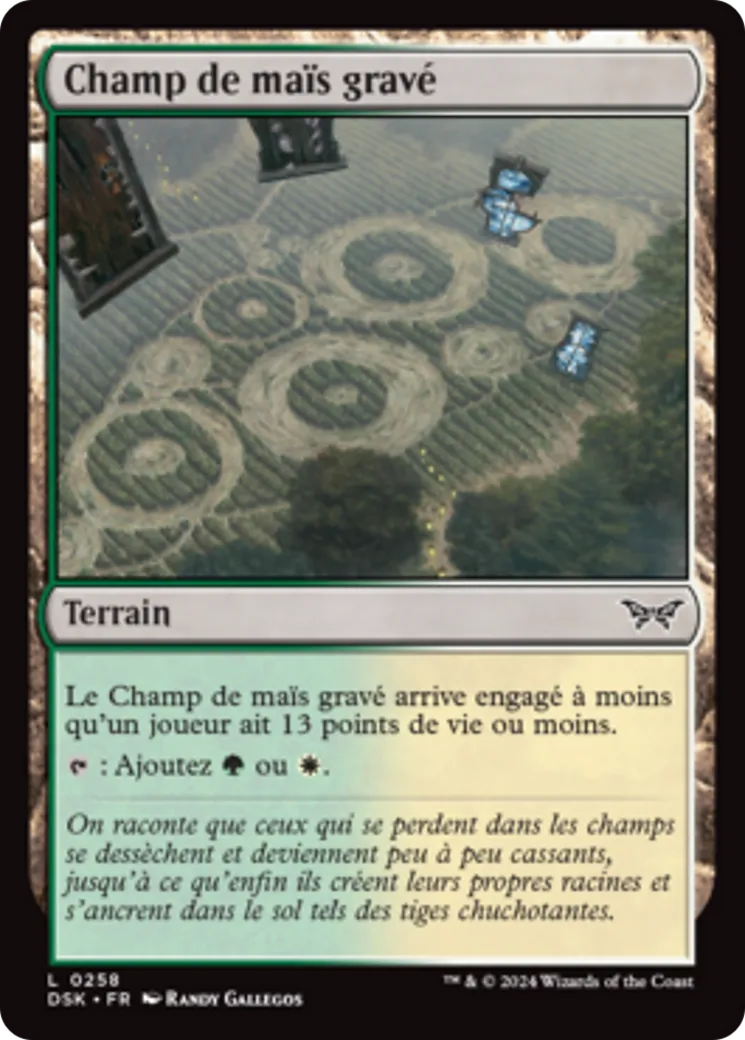 Champ de maïs gravé — Duskmourn: House of Horror — Magic: The Gathering