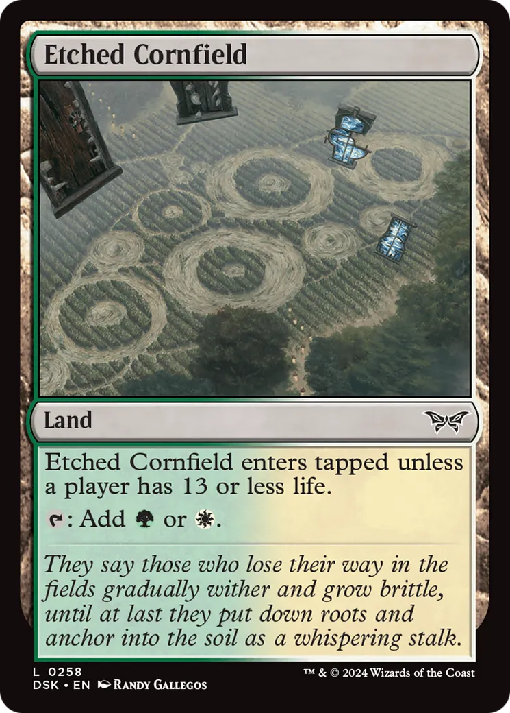 Champ de maïs gravé — Duskmourn: House of Horror — Magic: The Gathering