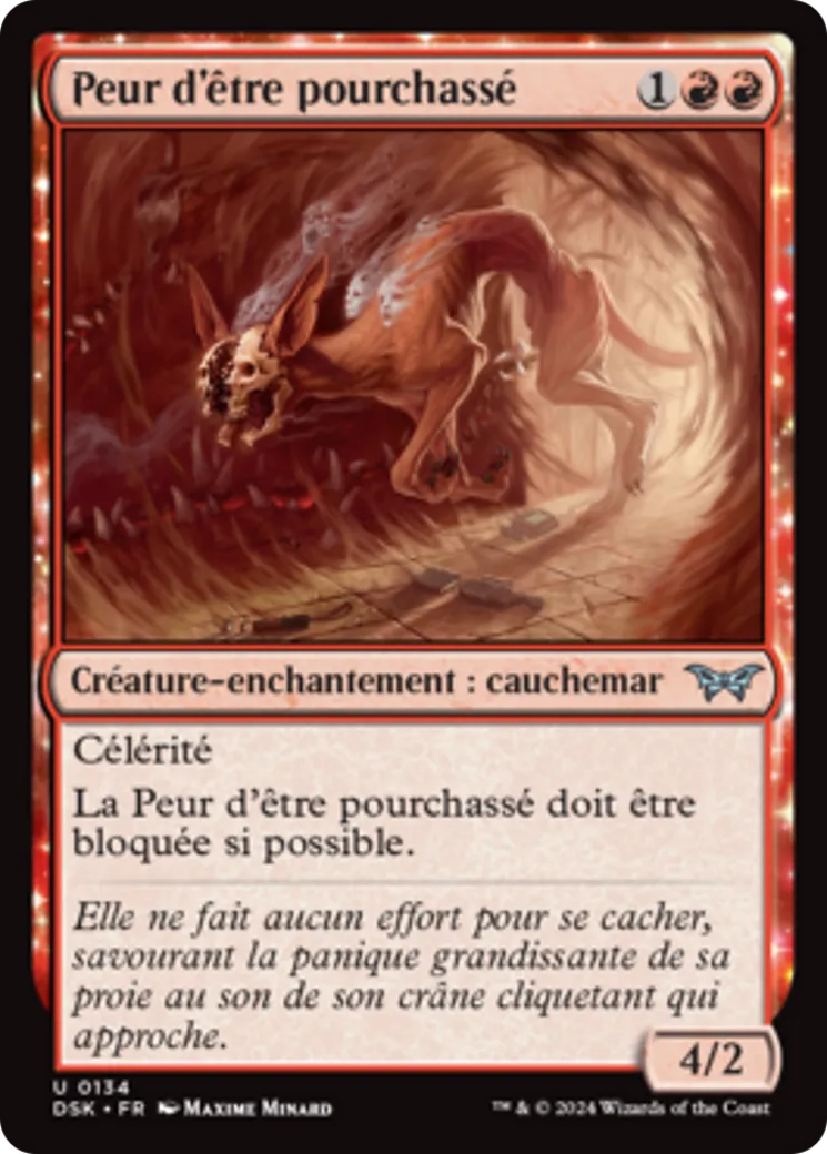 Peur d'être pourchassé from Duskmourn: House of Horror - Magic: The Gathering