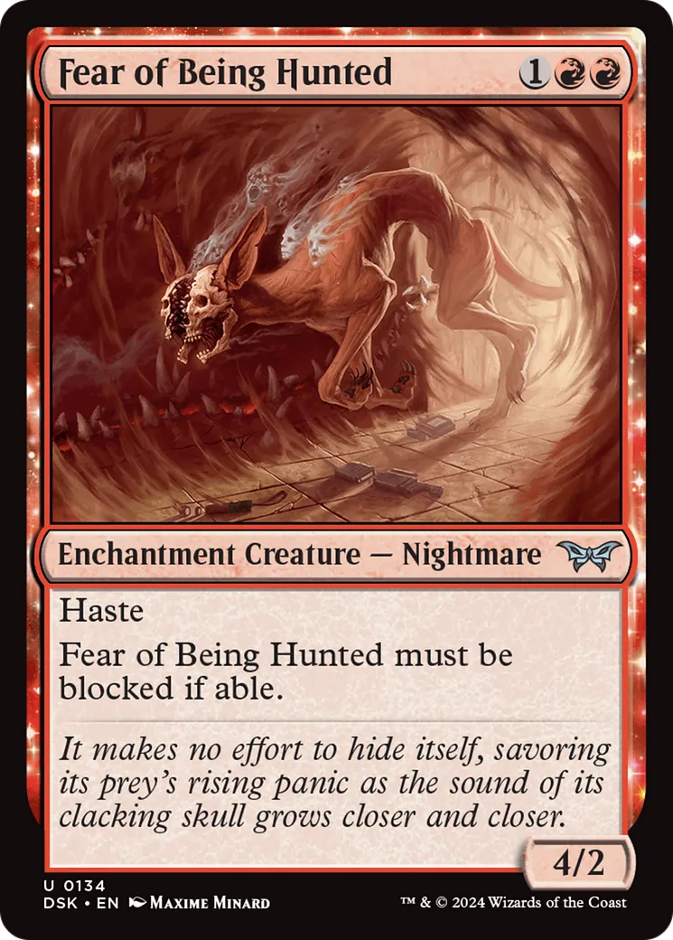 Fear of Being Hunted — Duskmourn: House of Horror — Magic: The Gathering
