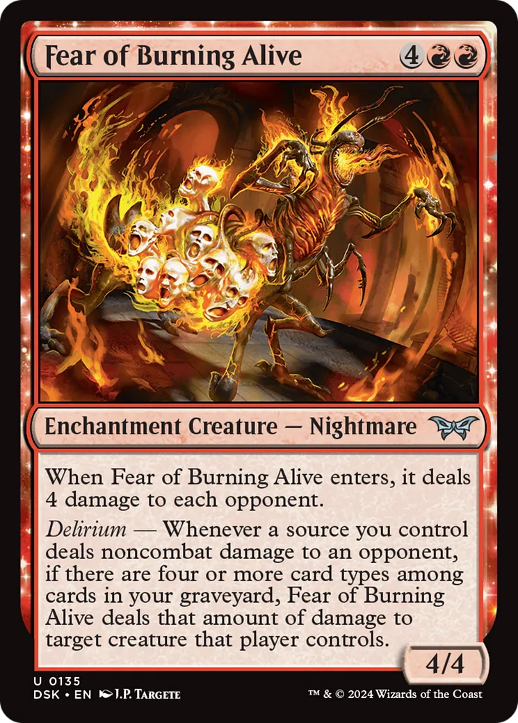 Fear of Burning Alive — Duskmourn: House of Horror — Magic: The Gathering