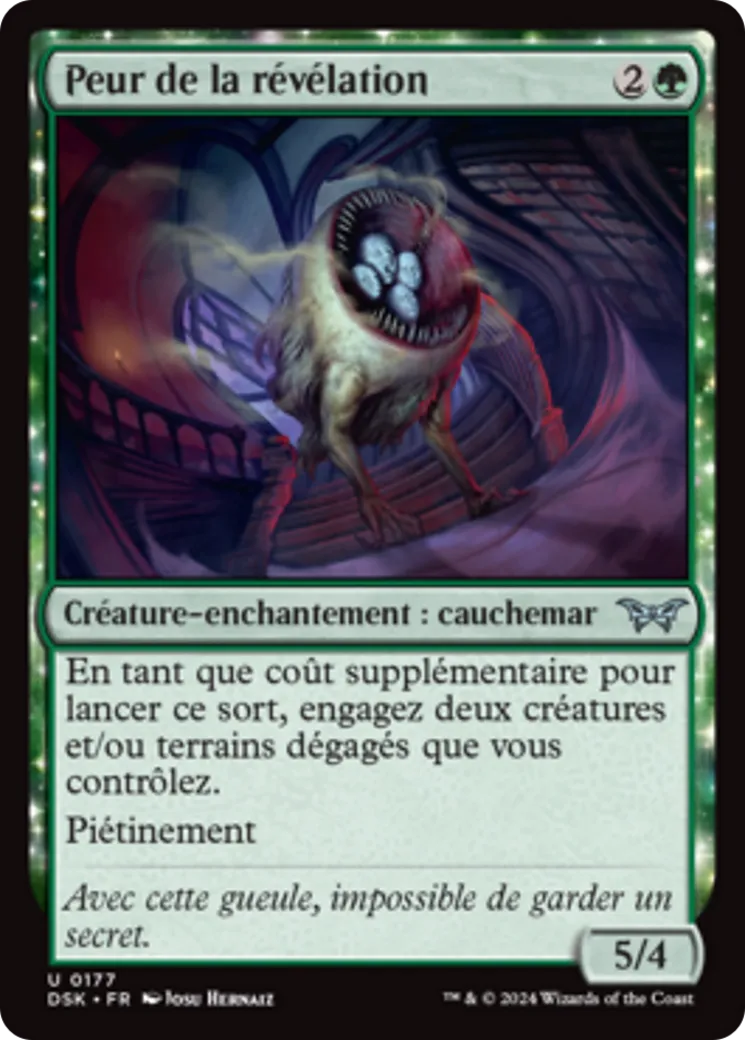 Peur de la révélation — Duskmourn: House of Horror — Magic: The Gathering