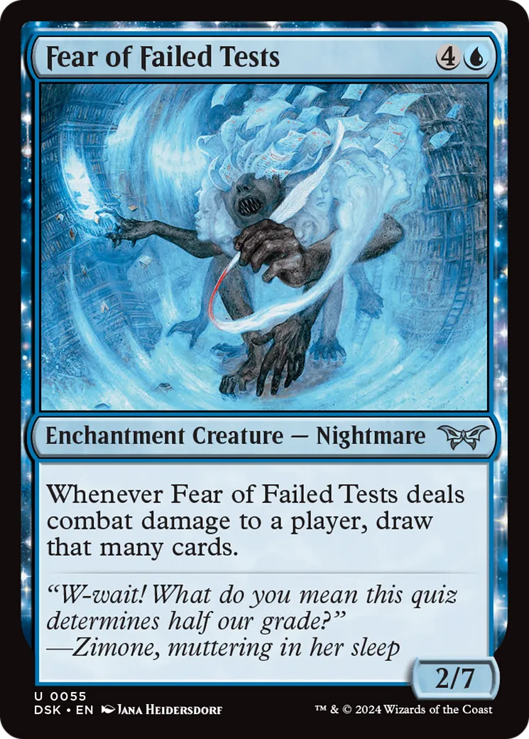 Fear of Failed Tests from Duskmourn: House of Horror - Magic: The Gathering