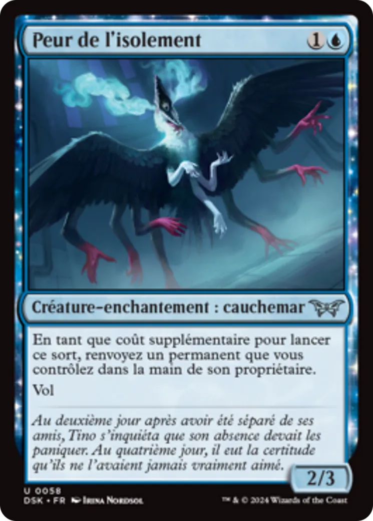Peur de l'isolement — Duskmourn: House of Horror — Magic: The Gathering