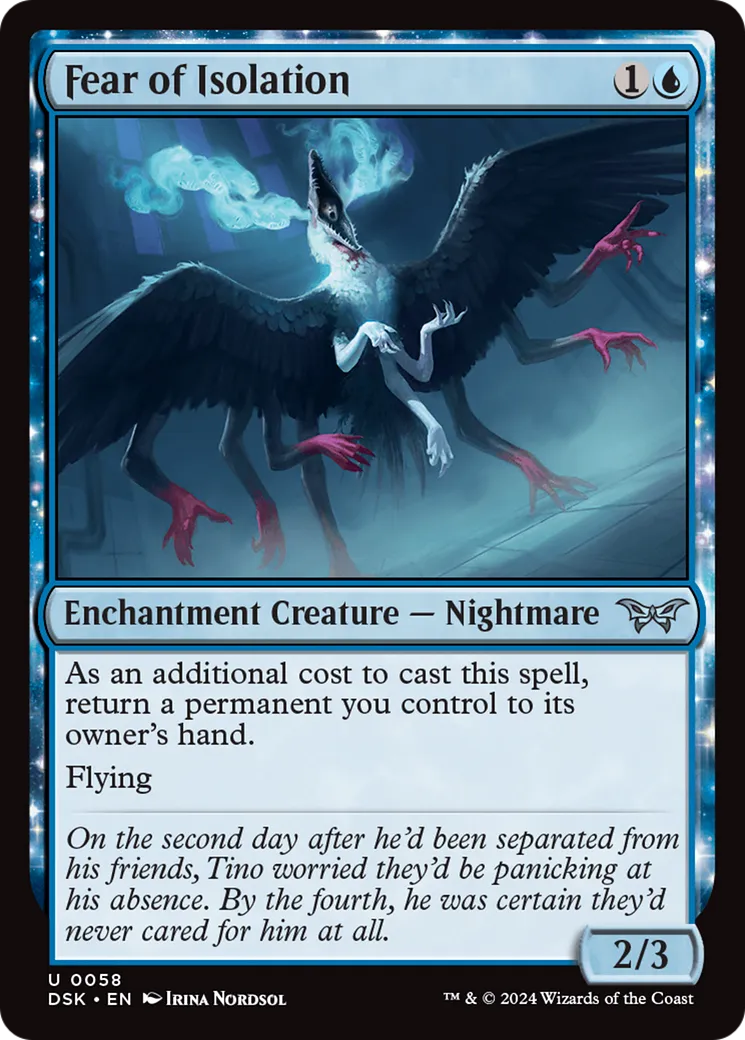Peur de l'isolement — Duskmourn: House of Horror — Magic: The Gathering
