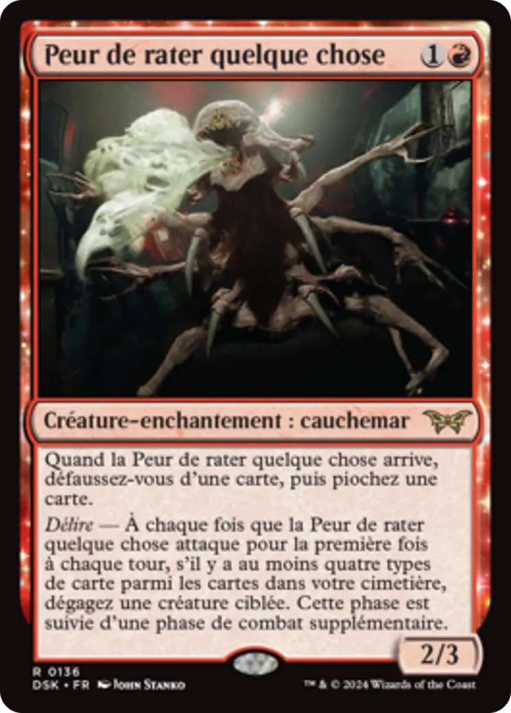Peur de rater quelque chose — Duskmourn: House of Horror — Magic: The Gathering