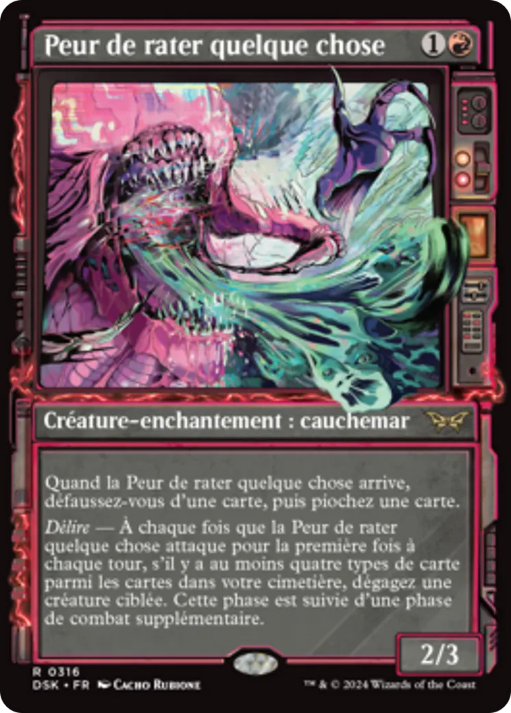 Peur de rater quelque chose — Duskmourn: House of Horror — Magic: The Gathering
