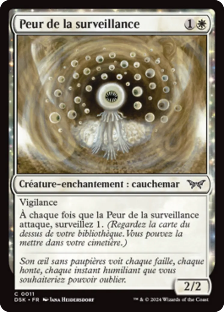 Peur de la surveillance — Duskmourn: House of Horror — Magic: The Gathering