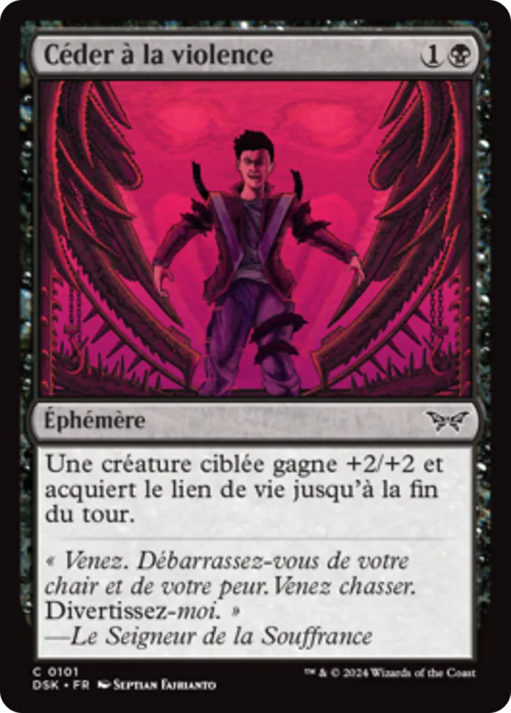 Céder à la violence — Duskmourn: House of Horror — Magic: The Gathering