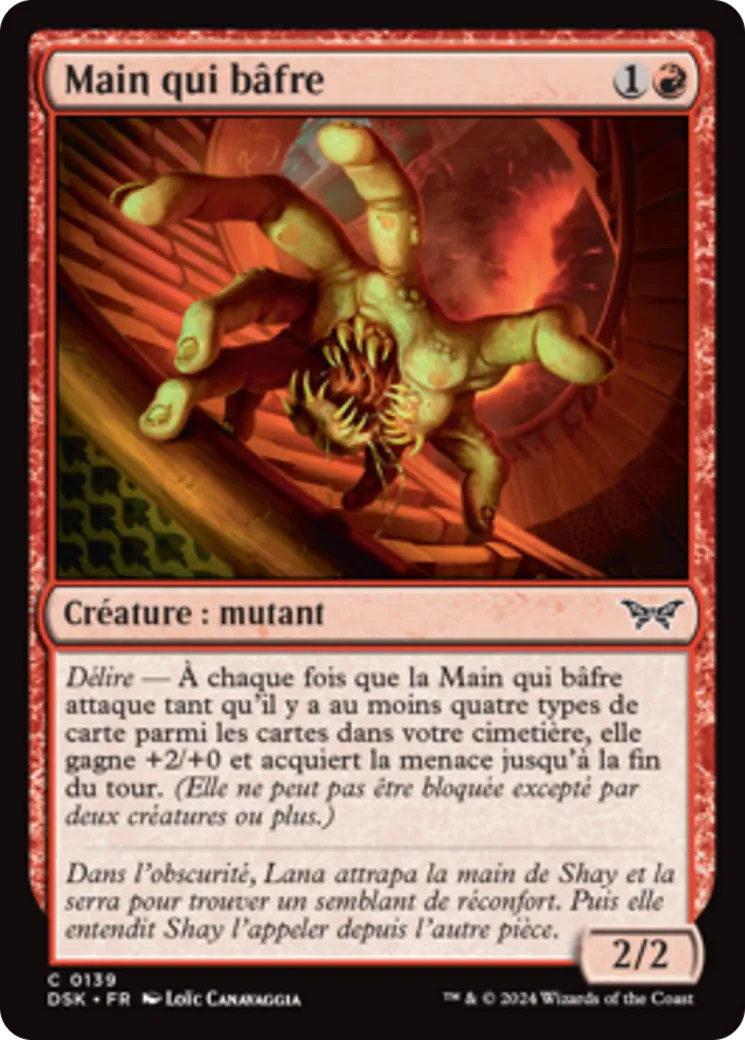 Main qui bâfre — Duskmourn: House of Horror — Magic: The Gathering