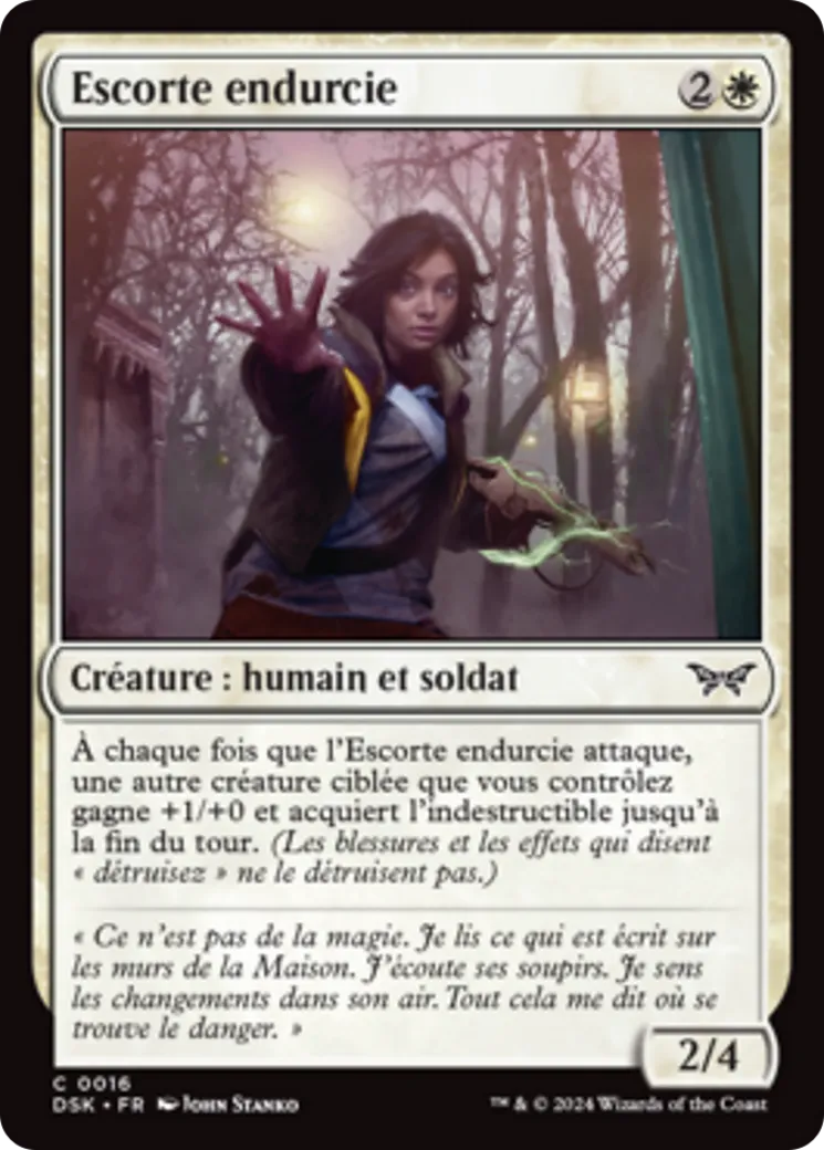 Escorte endurcie — Duskmourn: House of Horror — Magic: The Gathering