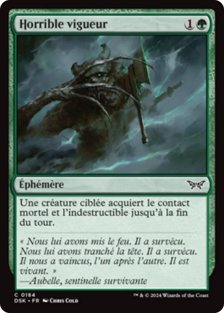 Horrible vigueur — Duskmourn: House of Horror — Magic: The Gathering