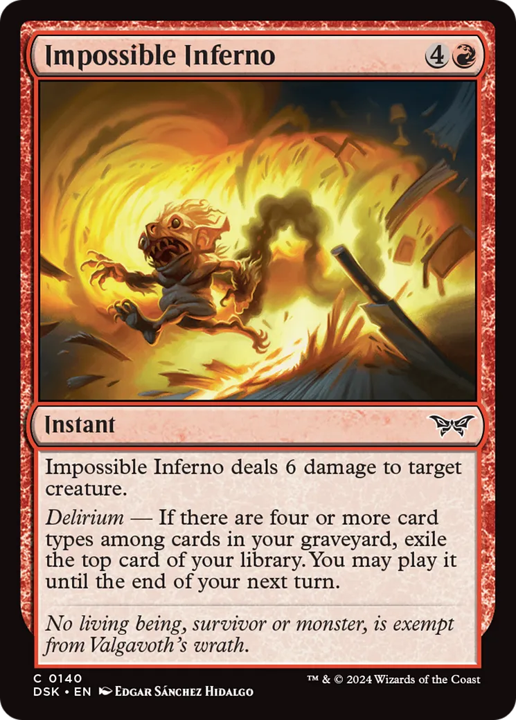 Impossible Inferno — Duskmourn: House of Horror — Magic: The Gathering
