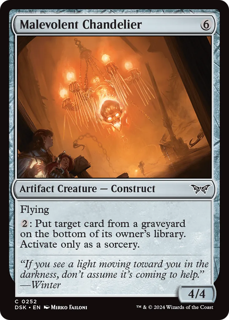 Malevolent Chandelier from Duskmourn: House of Horror - Magic: The Gathering