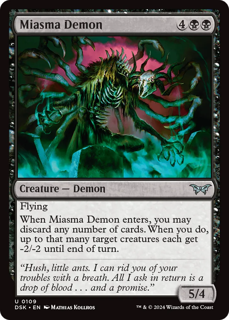 Démon de miasmes — Duskmourn: House of Horror — Magic: The Gathering