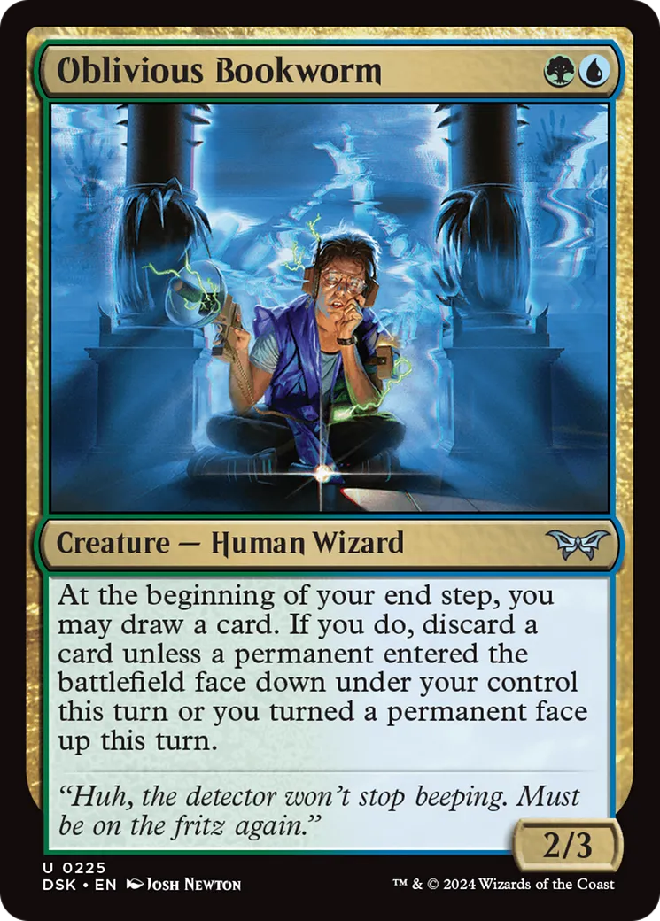 Oblivious Bookworm — Duskmourn: House of Horror — Magic: The Gathering