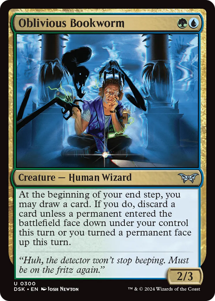 Oblivious Bookworm — Duskmourn: House of Horror — Magic: The Gathering