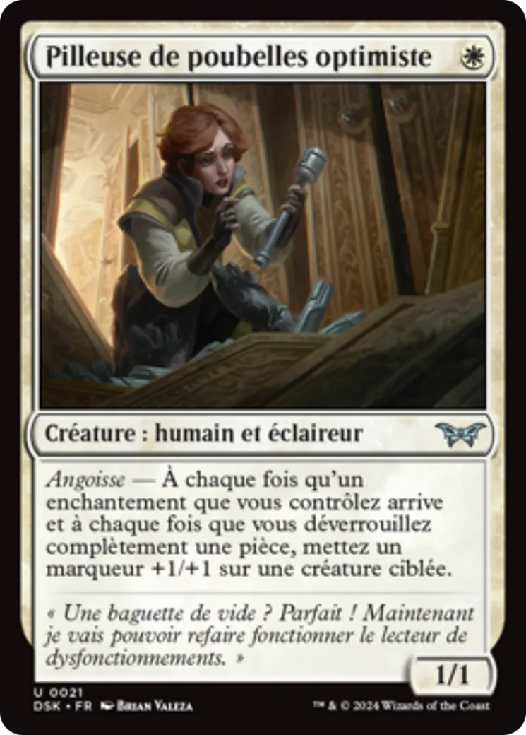 Pilleuse de poubelles optimiste — Duskmourn: House of Horror — Magic: The Gathering