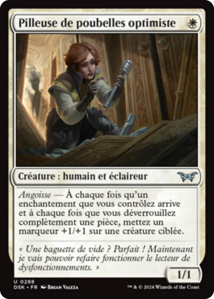 Pilleuse de poubelles optimiste — Duskmourn: House of Horror — Magic: The Gathering