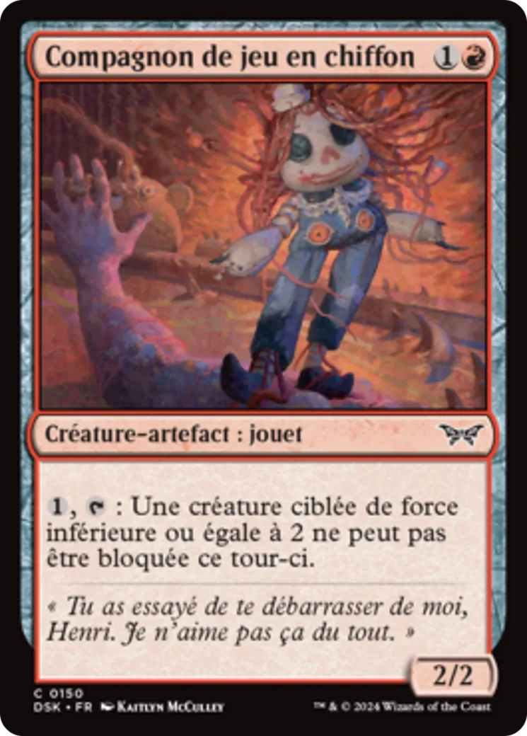 Compagnon de jeu en chiffon — Duskmourn: House of Horror — Magic: The Gathering