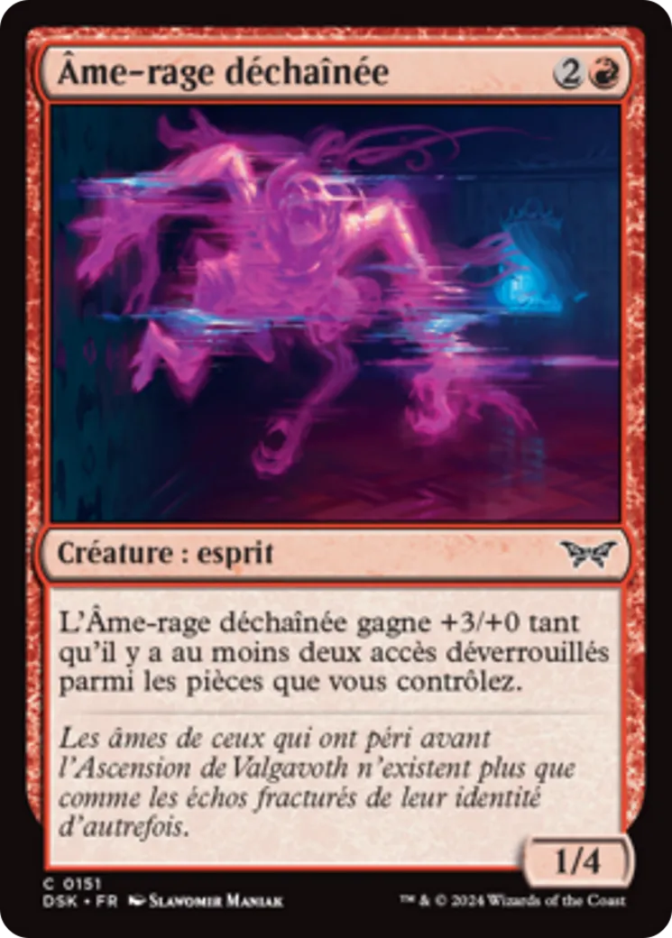 Âme-rage déchaînée — Duskmourn: House of Horror — Magic: The Gathering