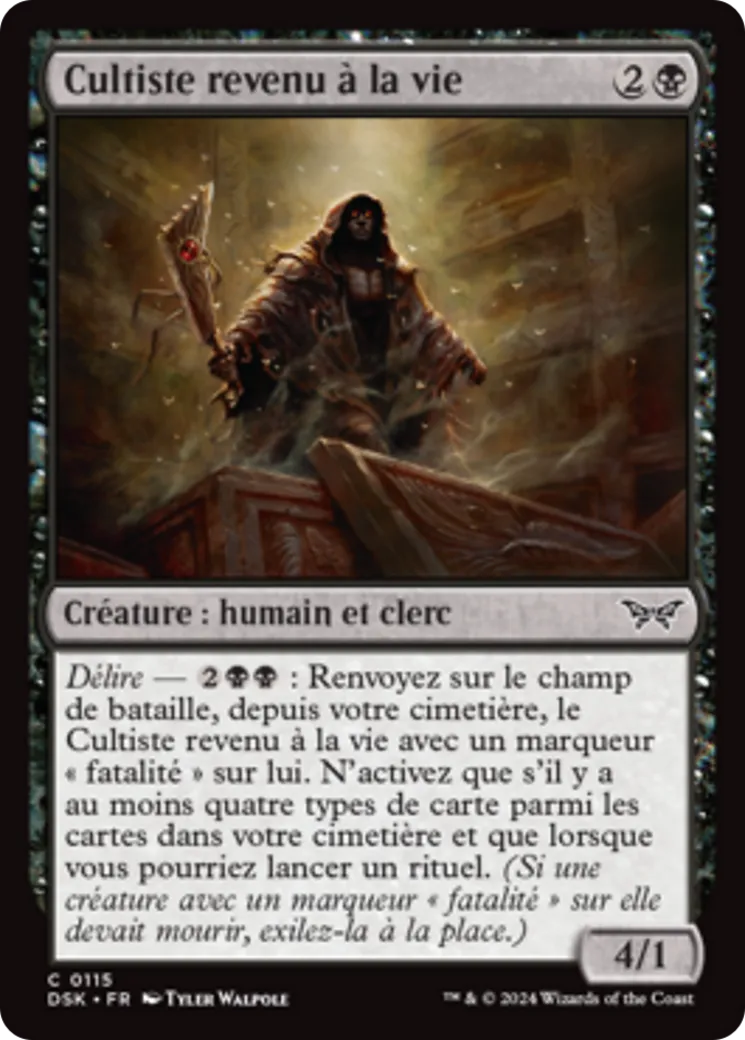 Cultiste revenu à la vie from Duskmourn: House of Horror - Magic: The Gathering