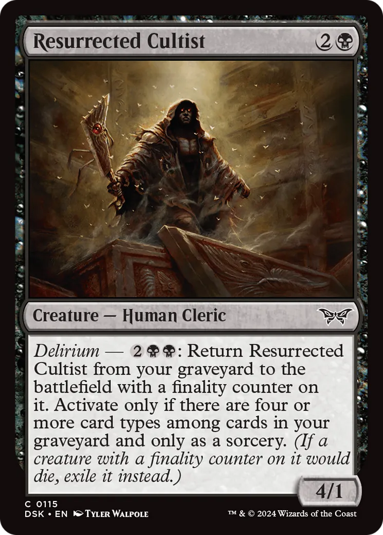 Cultiste revenu à la vie — Duskmourn: House of Horror — Magic: The Gathering