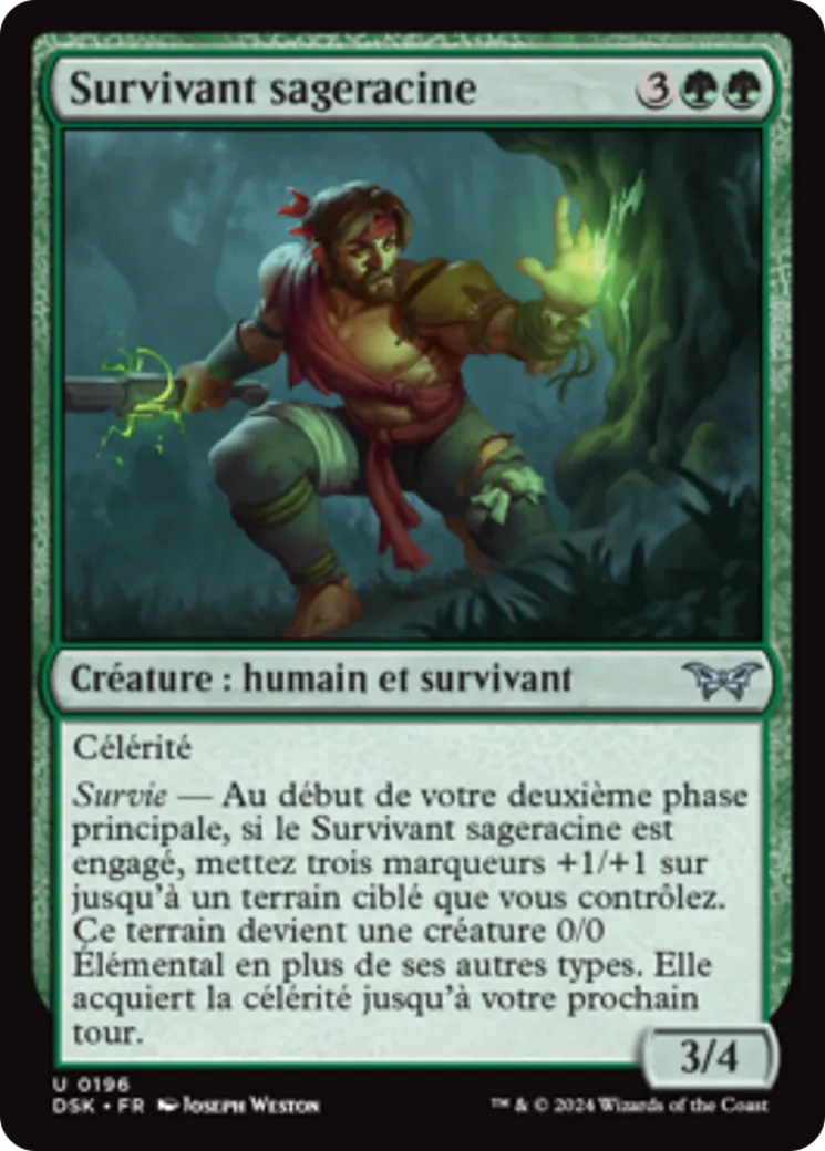 Survivant sageracine — Duskmourn: House of Horror — Magic: The Gathering