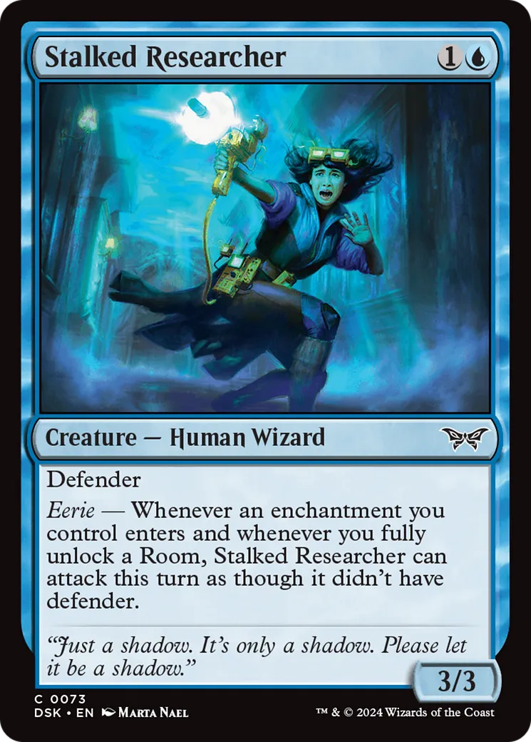 Stalked Researcher — Duskmourn: House of Horror — Magic: The Gathering
