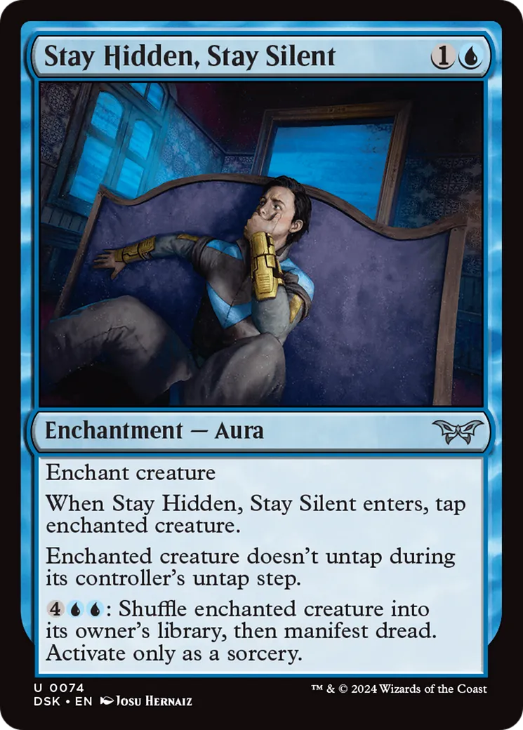 Restez caché et pas un bruit — Duskmourn: House of Horror — Magic: The Gathering