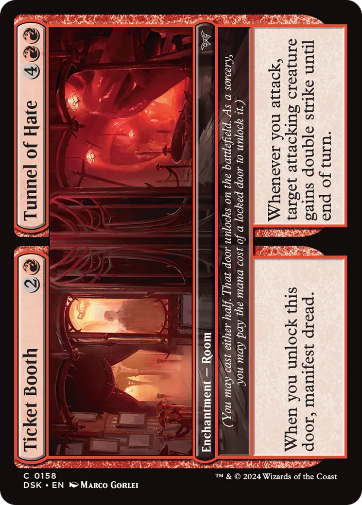 Ticket Booth // Tunnel of Hate — Duskmourn: House of Horror — Magic: The Gathering