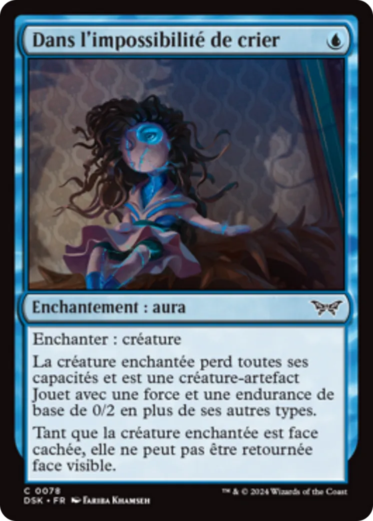 Dans l'impossibilité de crier — Duskmourn: House of Horror — Magic: The Gathering
