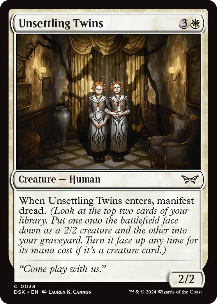 Jumelles inquiétantes — Duskmourn: House of Horror — Magic: The Gathering