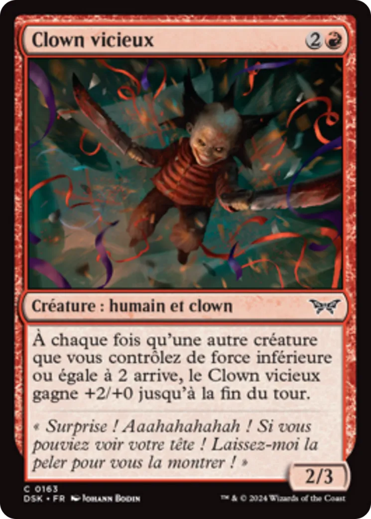 Clown vicieux — Duskmourn: House of Horror — Magic: The Gathering
