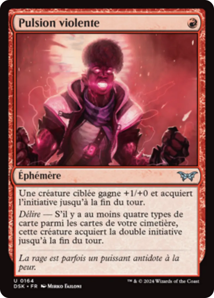 Pulsion violente — Duskmourn: House of Horror — Magic: The Gathering