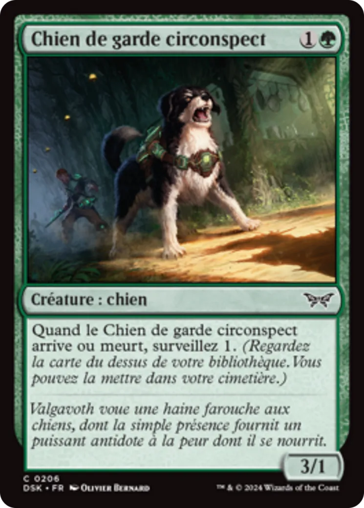 Chien de garde circonspect — Duskmourn: House of Horror — Magic: The Gathering