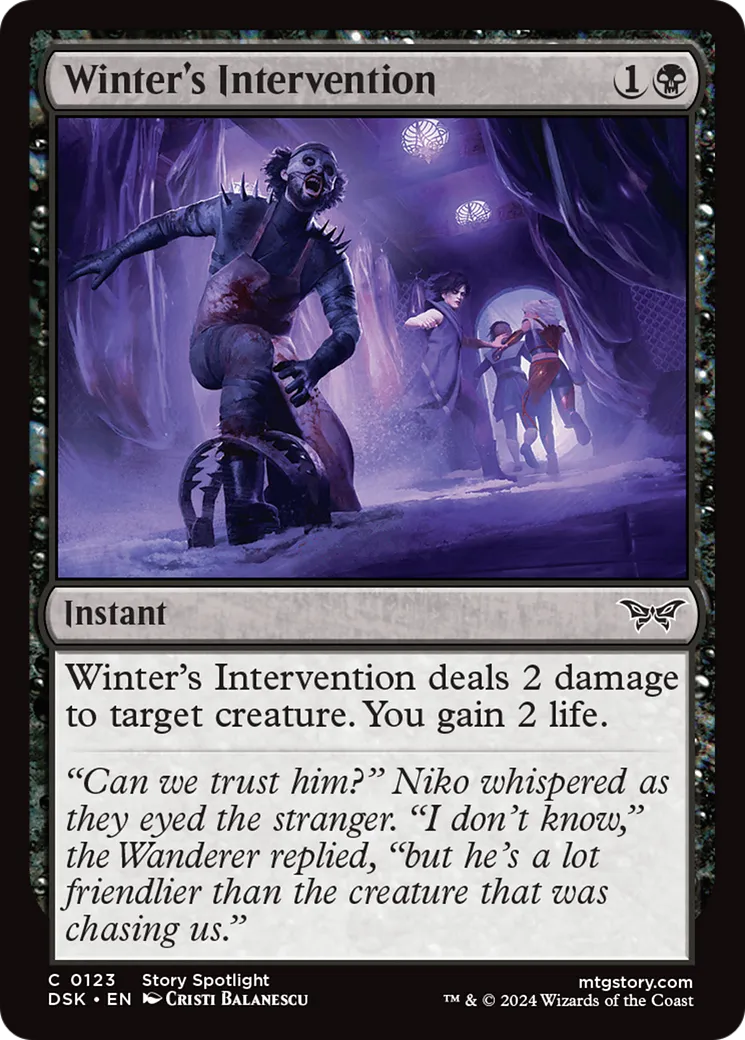 Winter's Intervention — Duskmourn: House of Horror — Magic: The Gathering