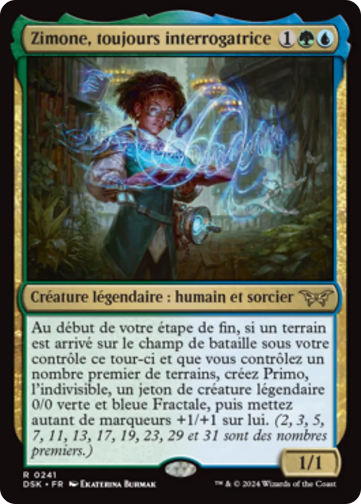 Zimone, toujours interrogatrice — Duskmourn: House of Horror — Magic: The Gathering